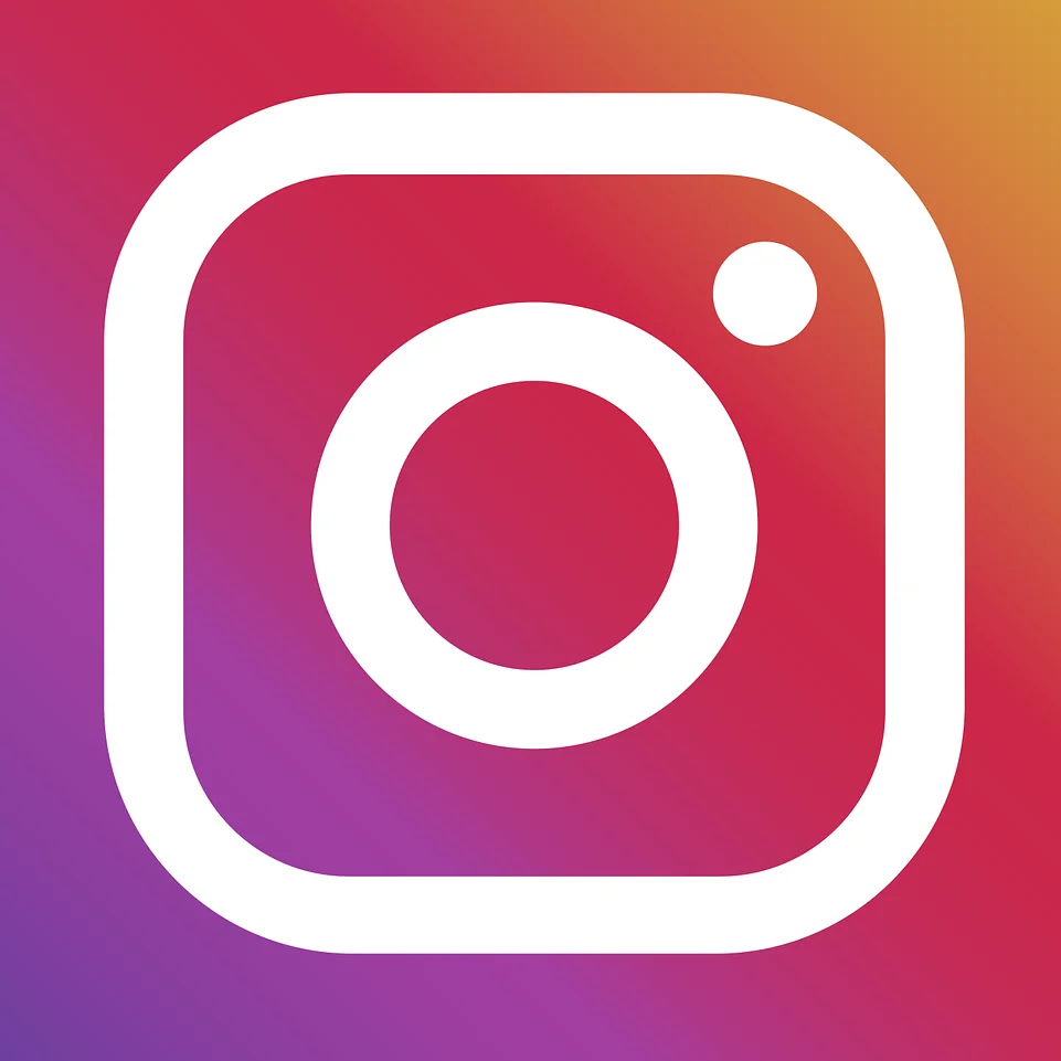 Instagram logo with vibrant gradient background