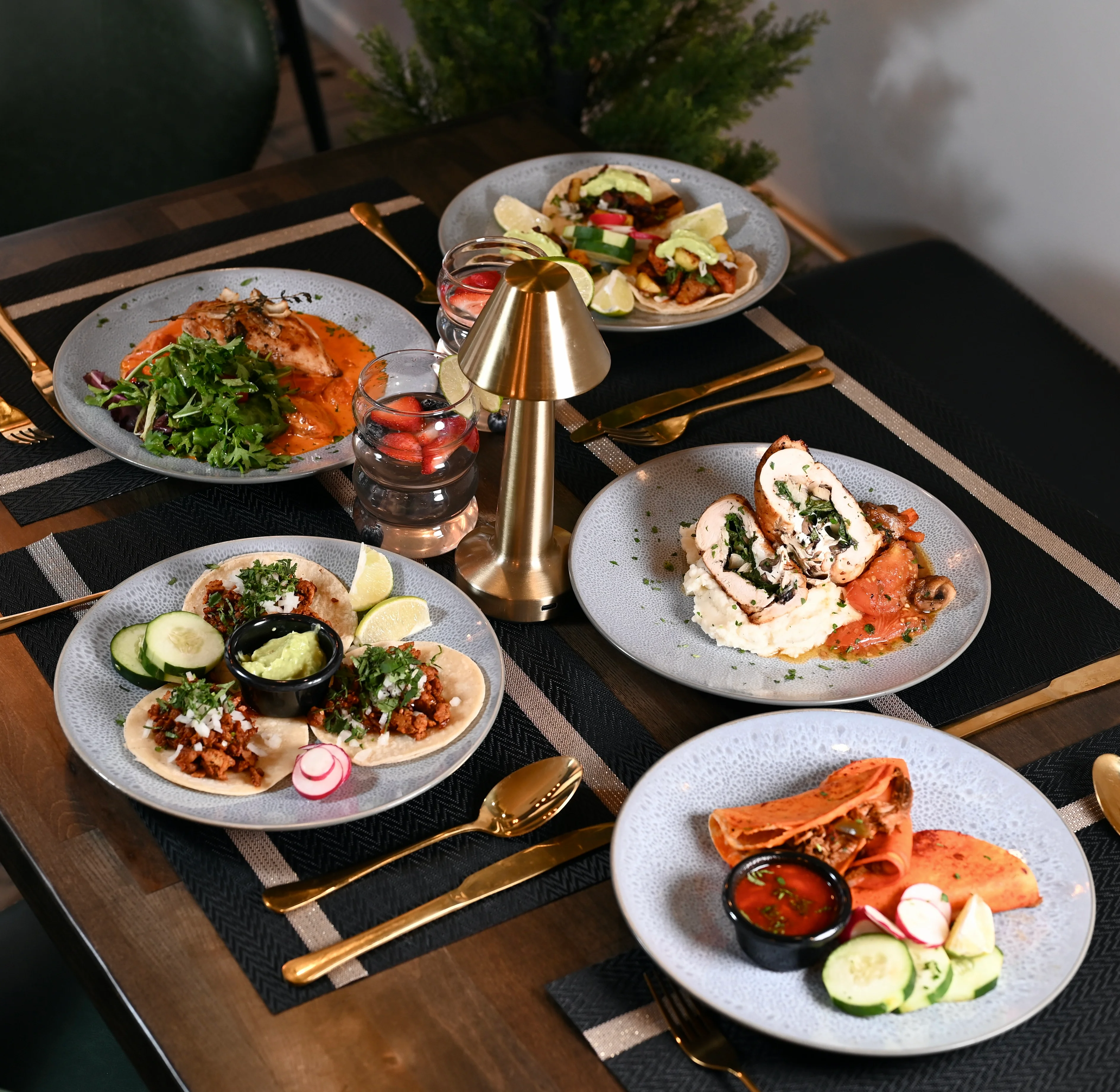 A beautifully plated dish featuring vibrant colors and fresh ingredients.