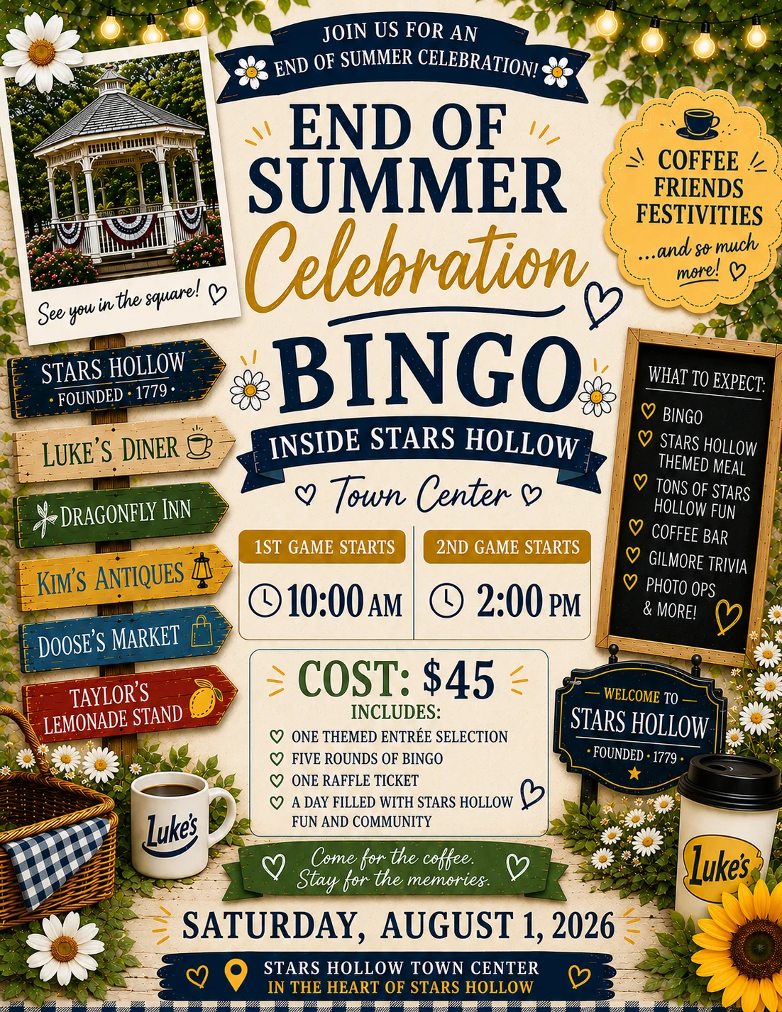Gilmore Girls Summer Bingo Brunch