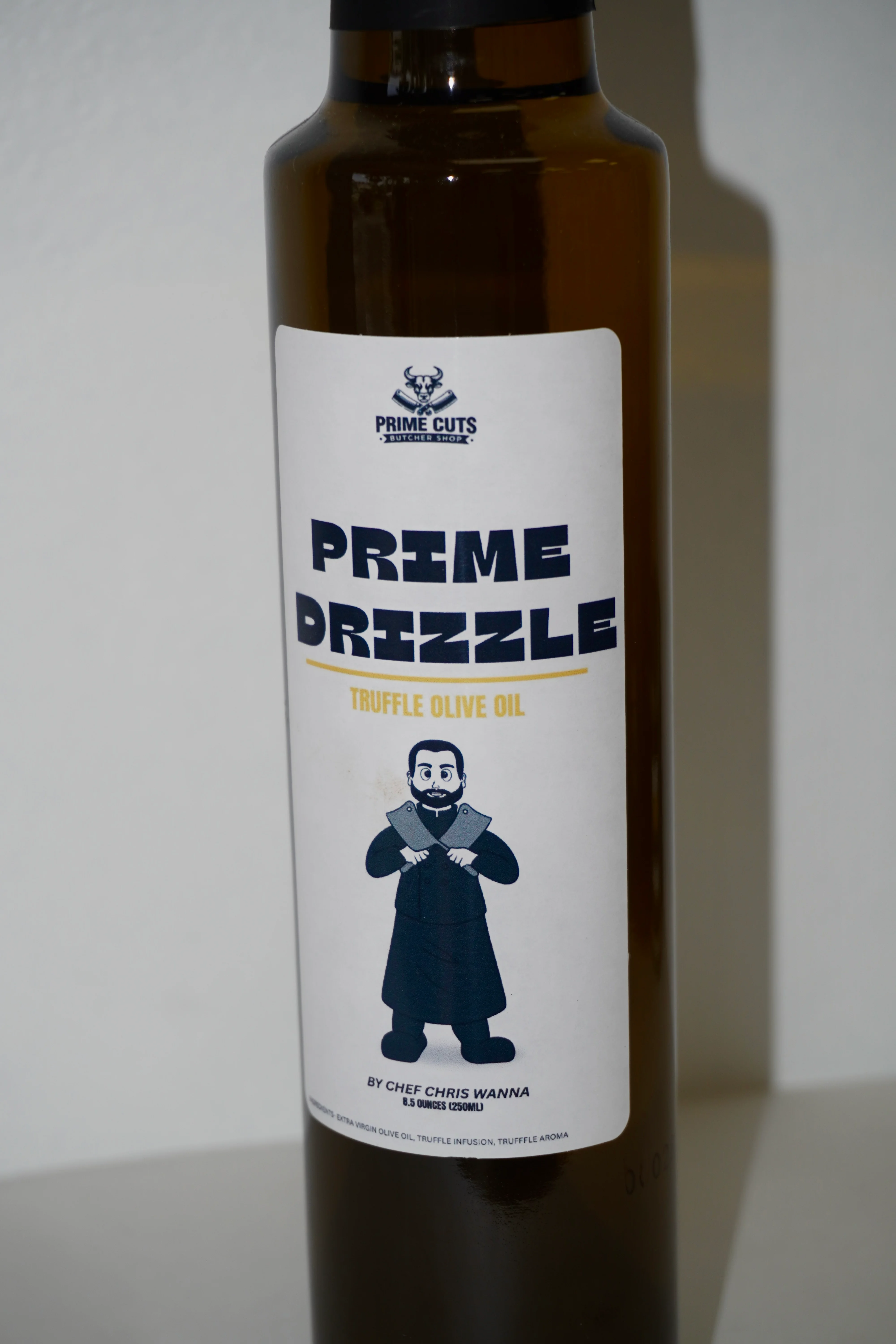 Bottle of truffle olive oil from Prime Cuts