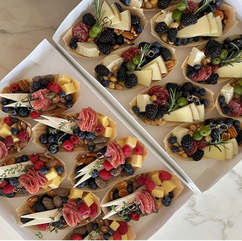 Single Serve Cheese & Charcuterie Boats