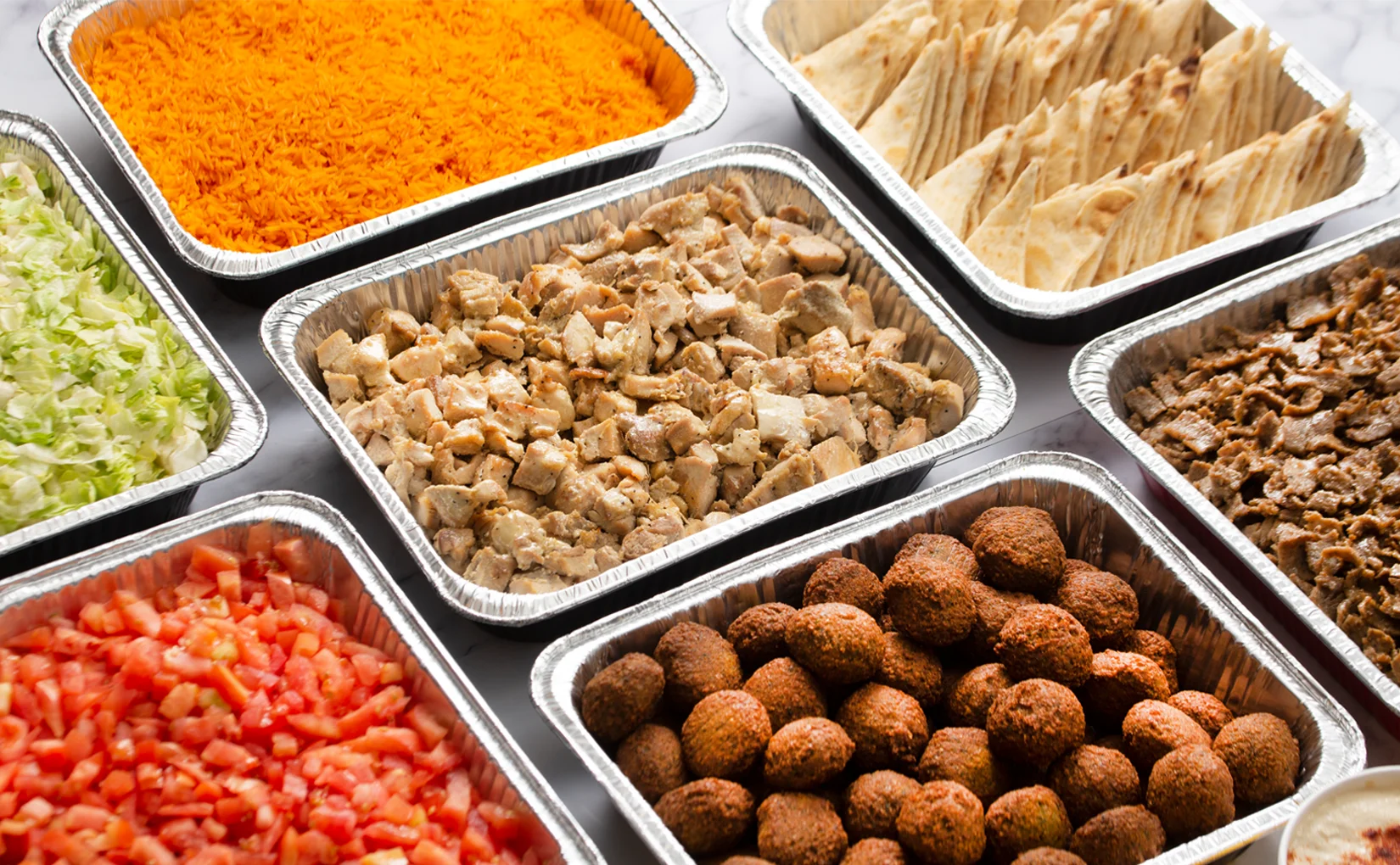 An assortment of food from Yalla Yummies