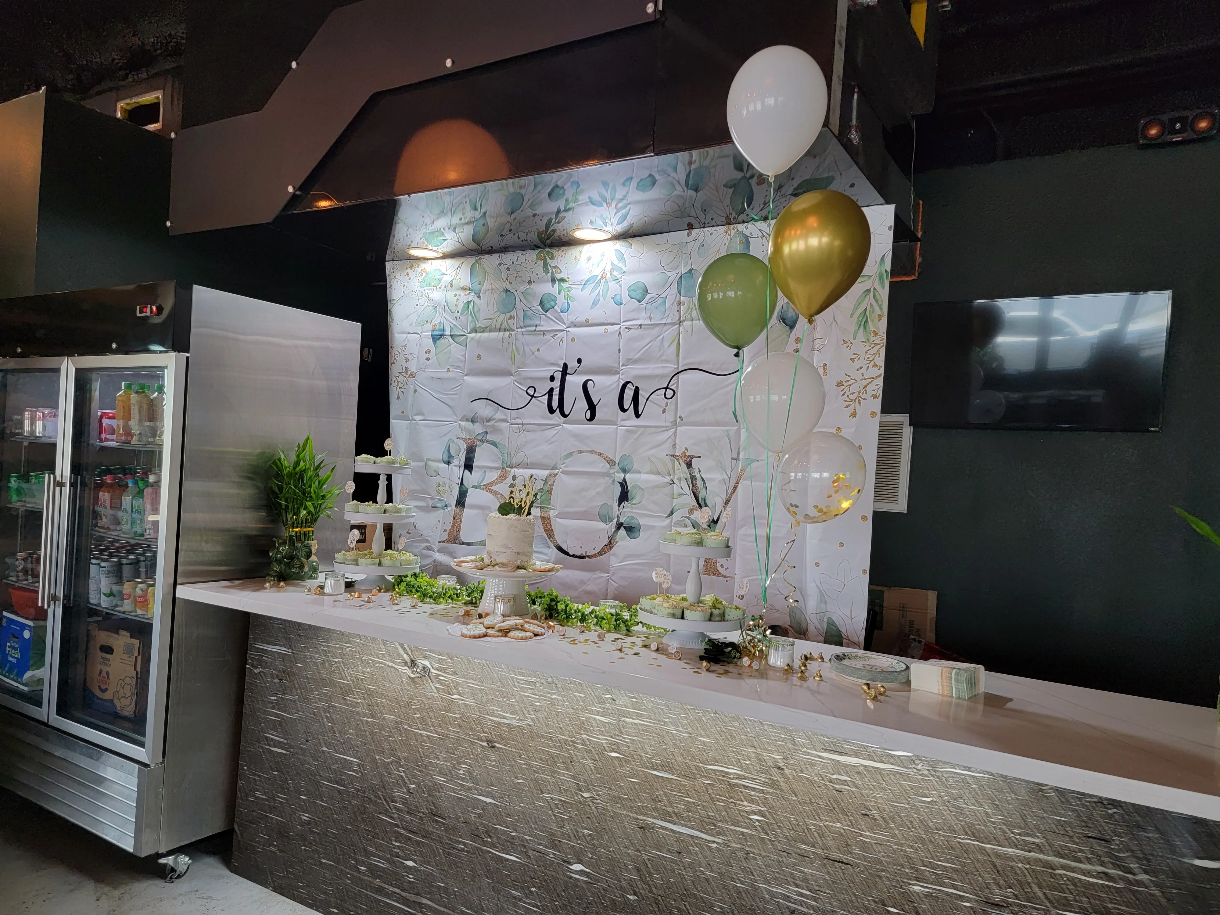 The reception desk area at Mama Kim's