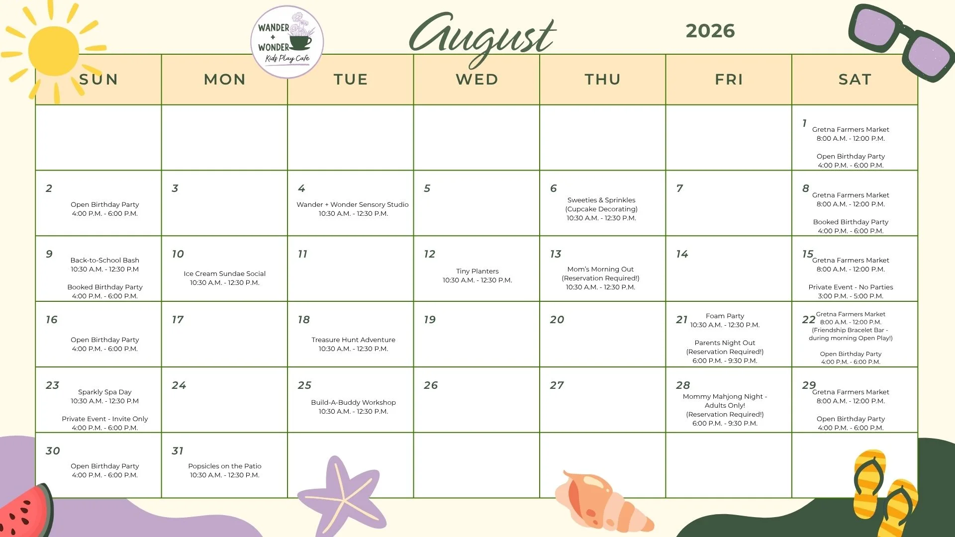 April 2026 Monthly Calendar in a pink minimalist design