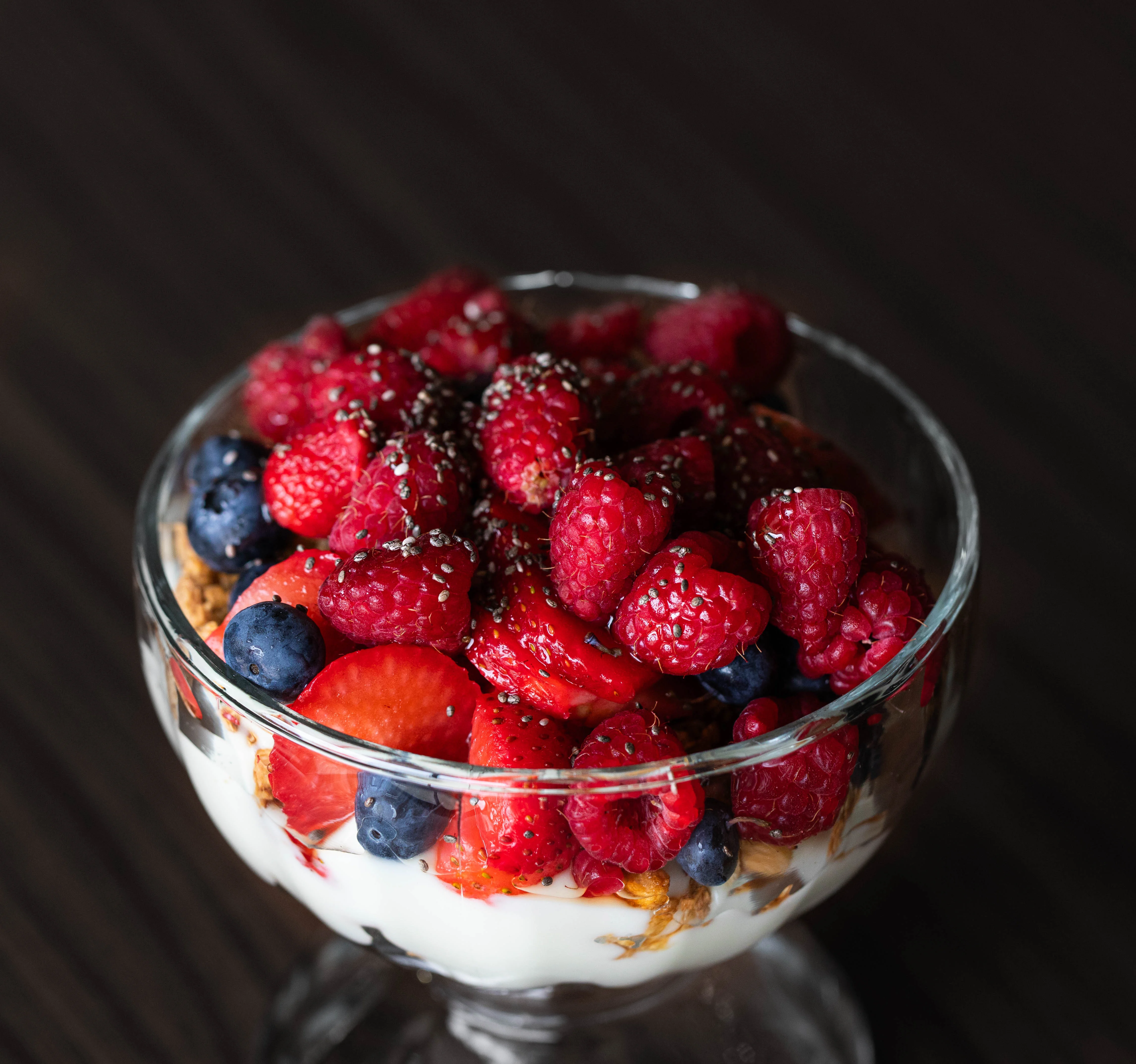 A yogurt parfait with 