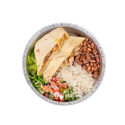 Quesadilla style barbacoa burrito