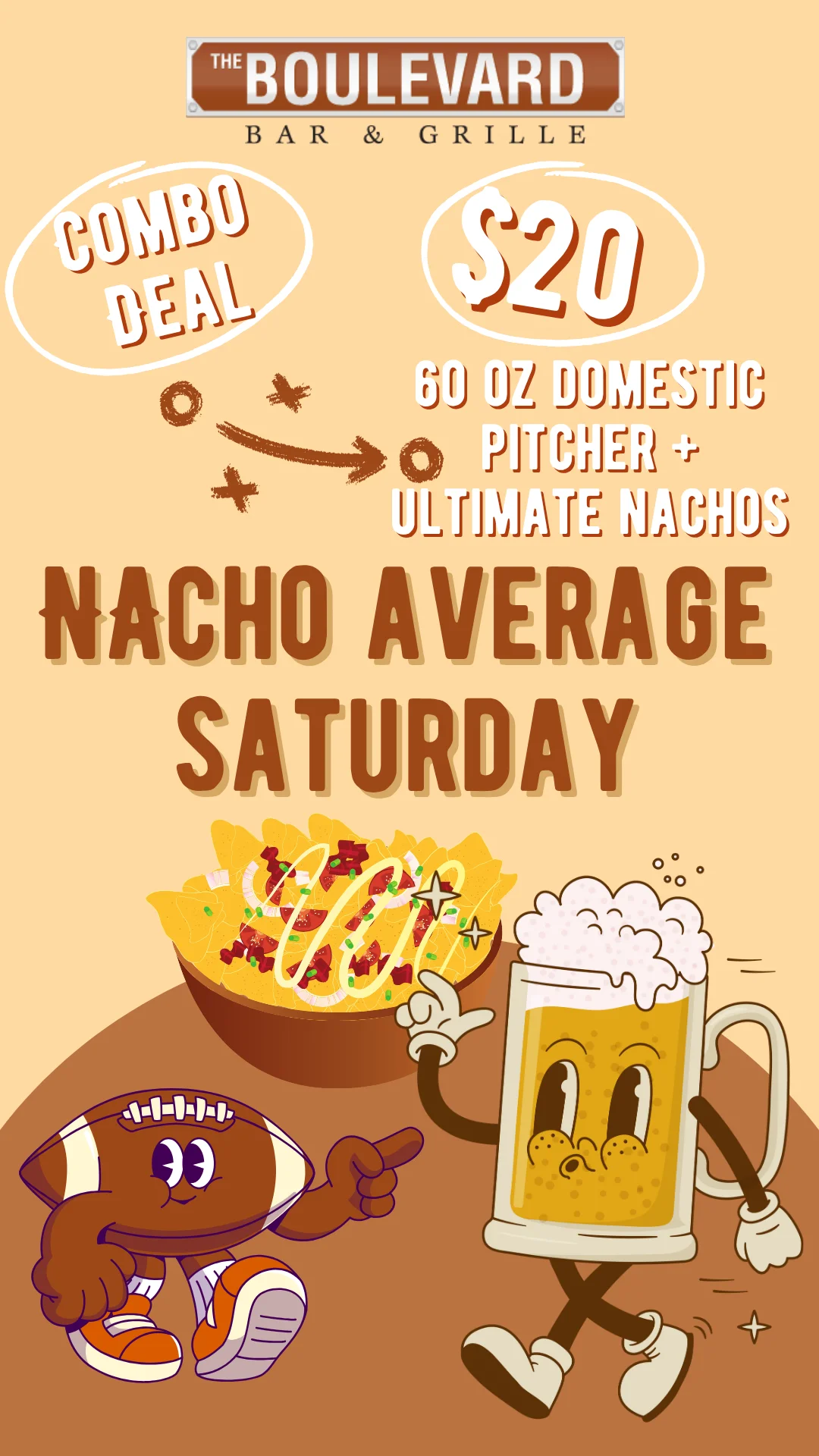 Ultimate nachos with beer for game day special