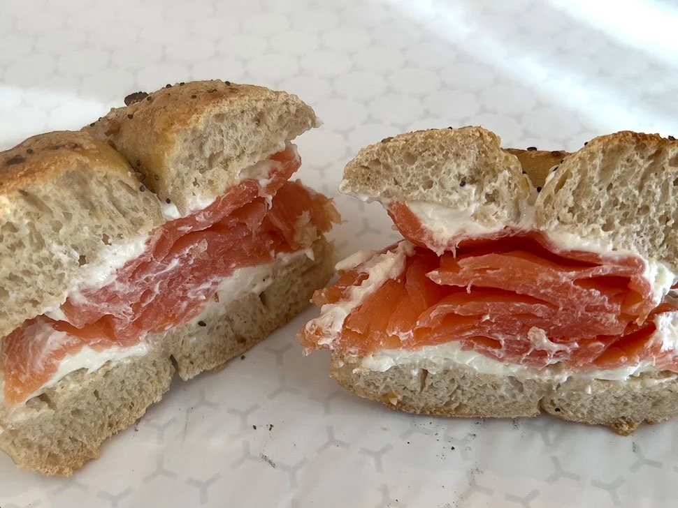 Bagel with smoked salmon and cream cheese