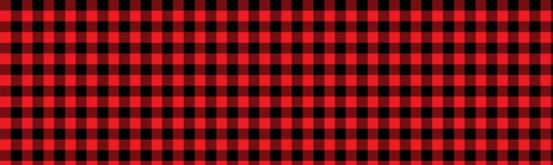 Red and black plaid pattern fabric