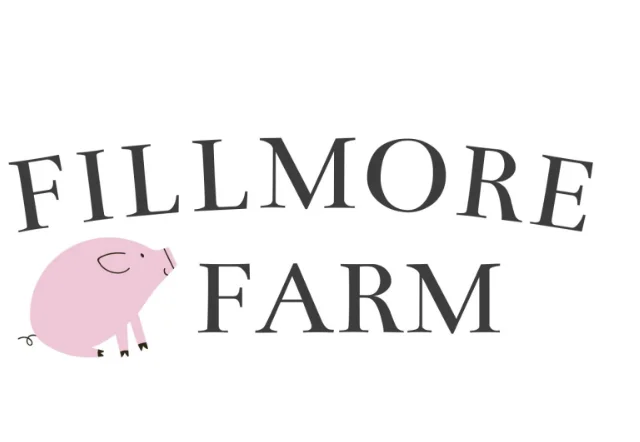 Logo of Fillmore Farm featuring a pink pig illustration.