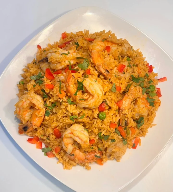 Arroz con Camarones (Yellow Rice with Shrimp)