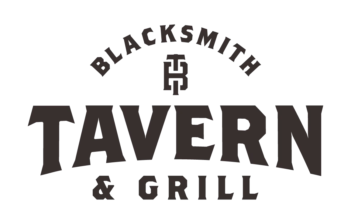 A logo featuring the words 'Blacksmith Tavern & Grill' surrounded by a horseshoe design, indicating a restaurant in Kremmling, Colorado.