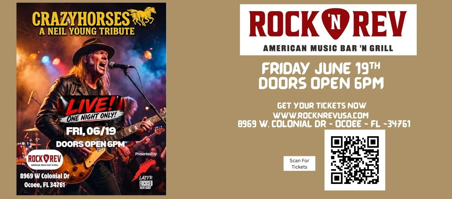 Promotional poster for Neil Young tribute concert at Rock 'N Rev