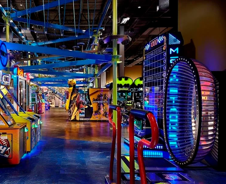 An arcade game titled 'Nailed It!' featuring a colorful design with a central structure for gameplay and multiple interactive elements.