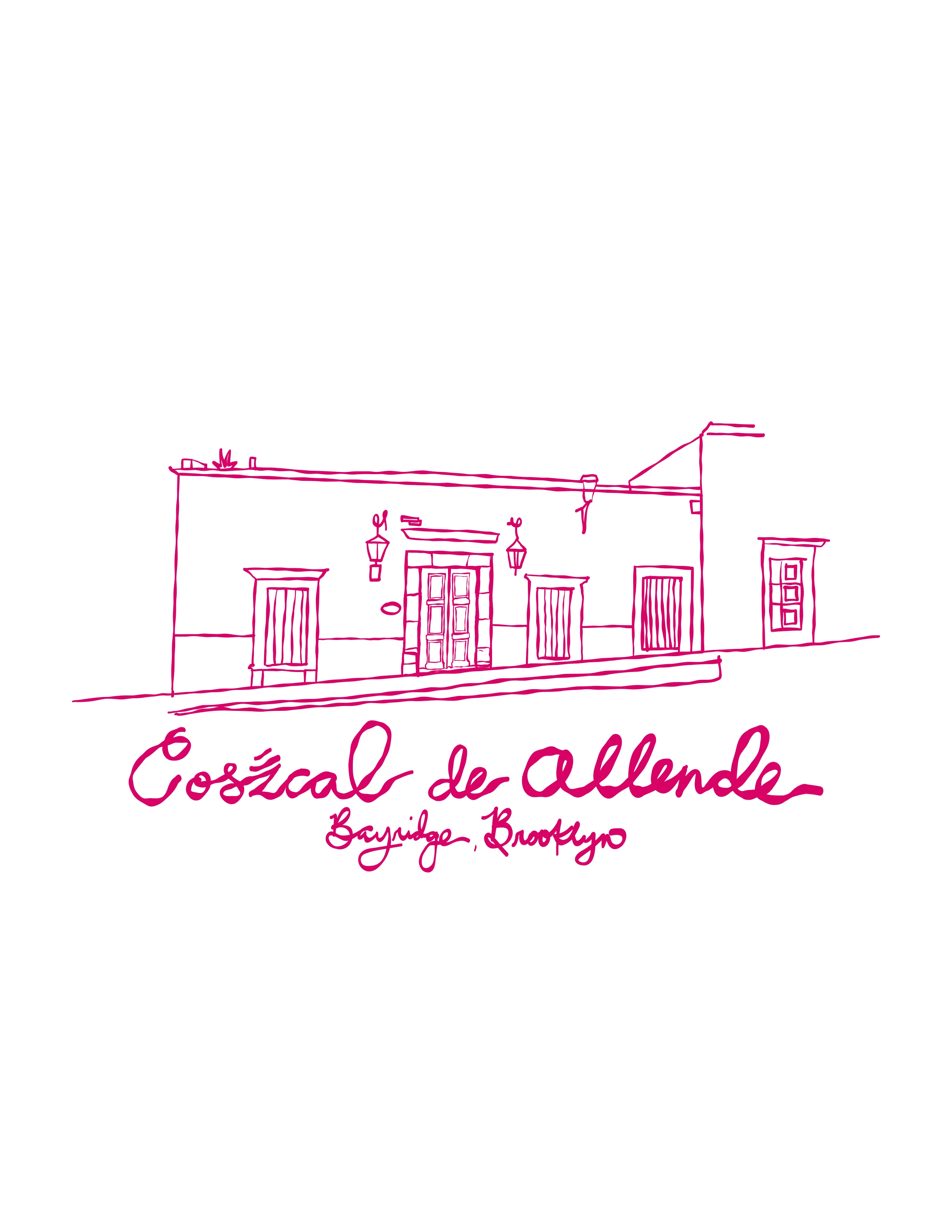 Illustration of Cożcal de Allende restaurant in Brooklyn