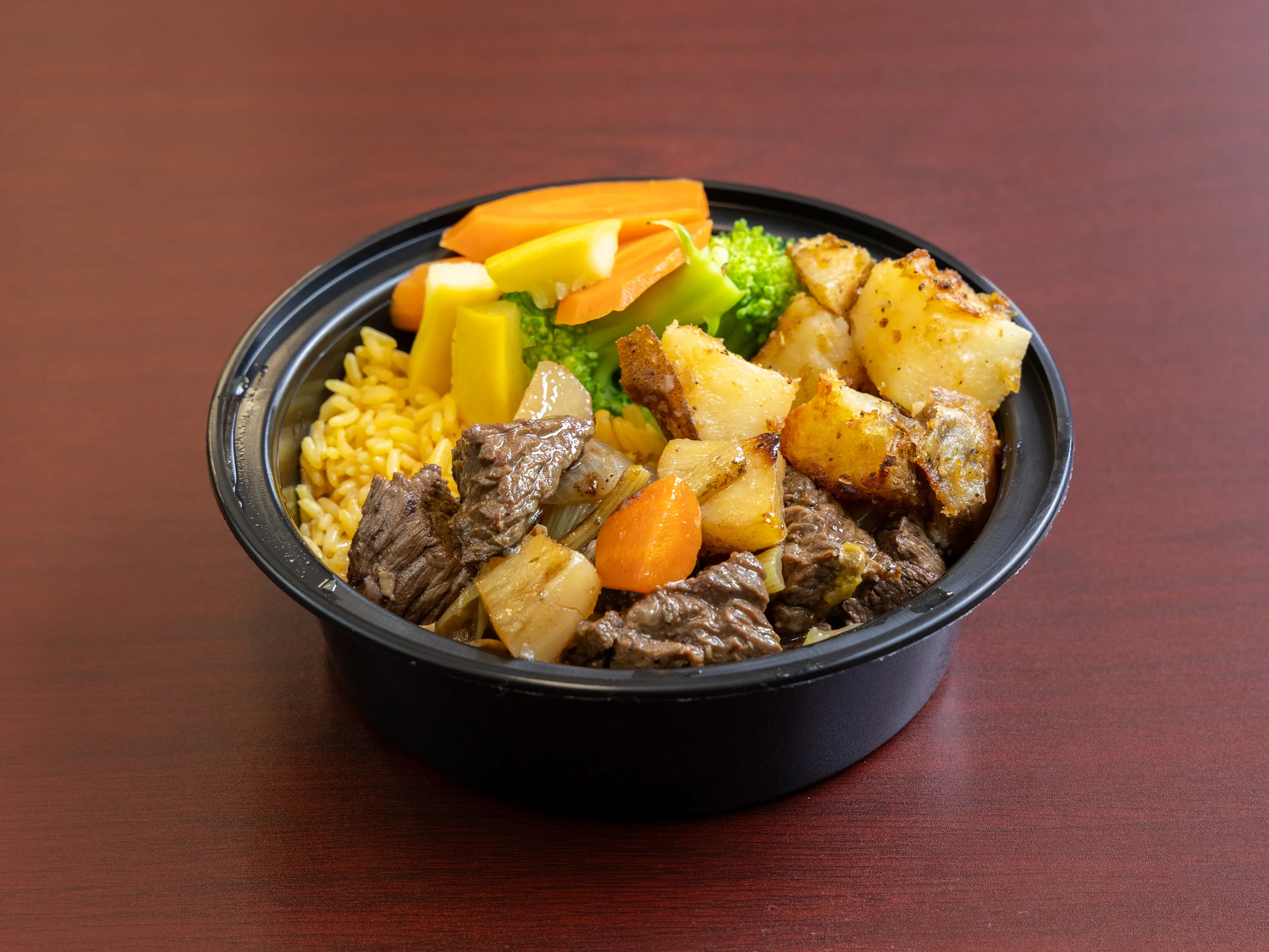 Savory beef stir-fry bowl with vegetables