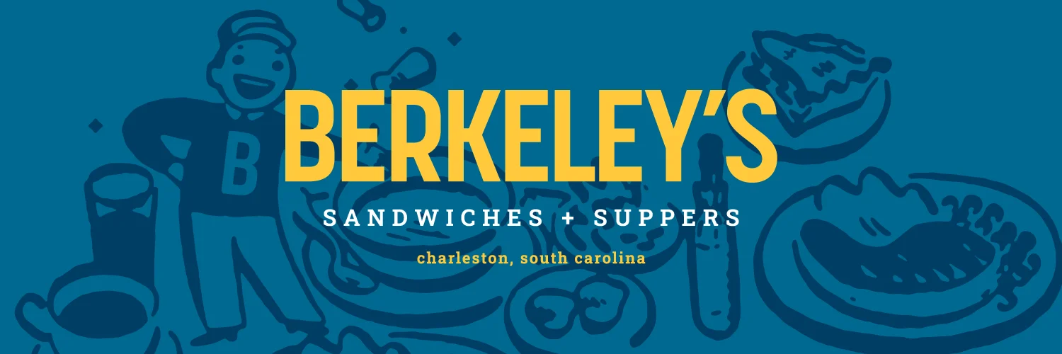 Colorful restaurant logo for Berkeley's in Charleston, SC
