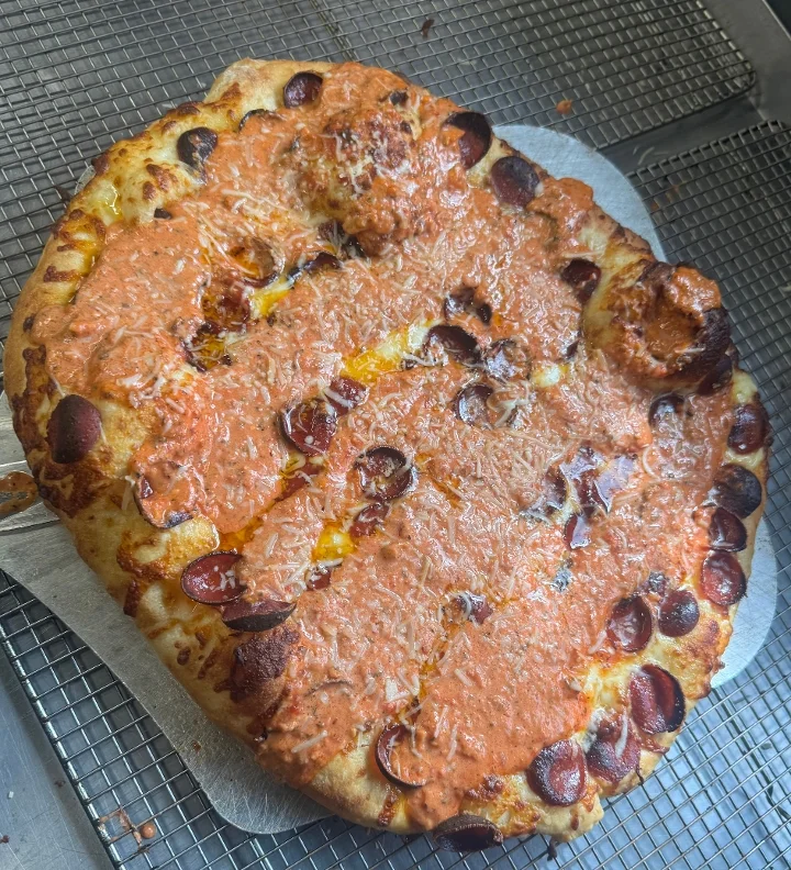 Sheet Pepperoni & Vodka Blaze Pizza