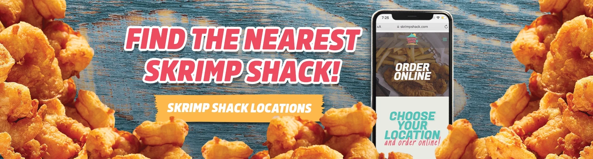Crispy fried shrimp from a seafood shack