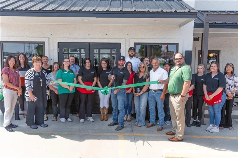 Ribbon-cutting ceremony for a new restaurant opening