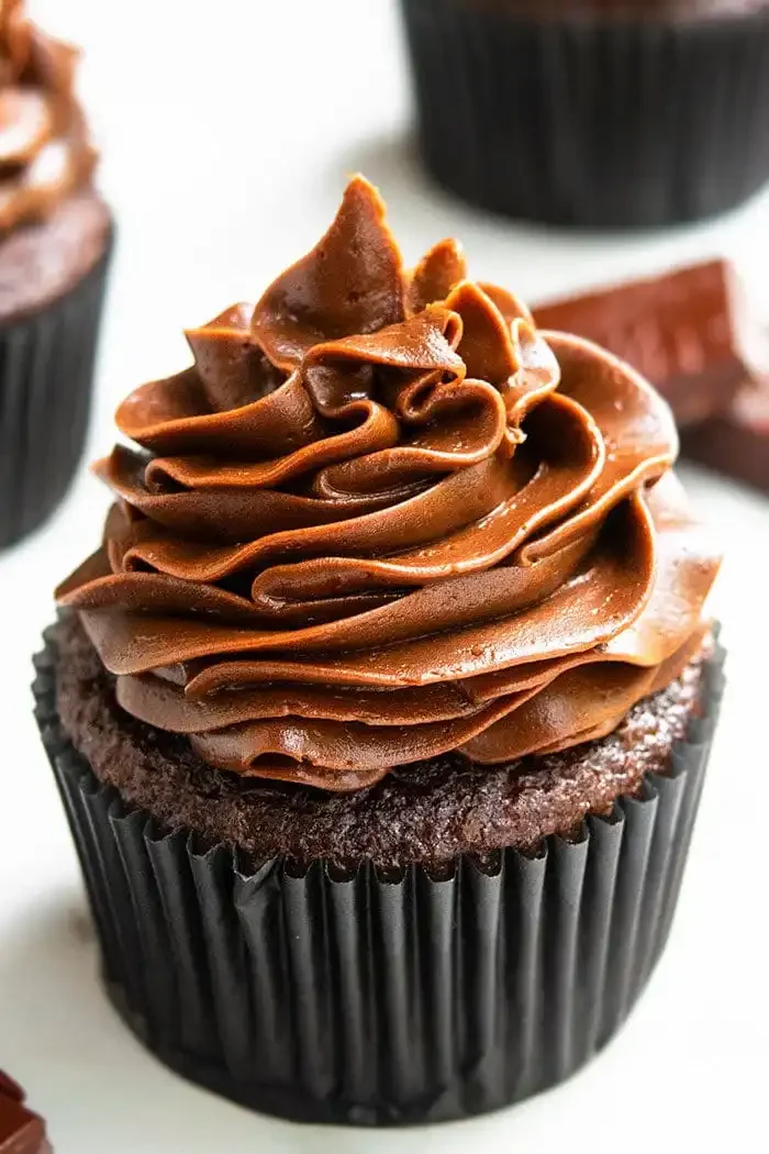Decadent chocolate cupcake with rich frosting