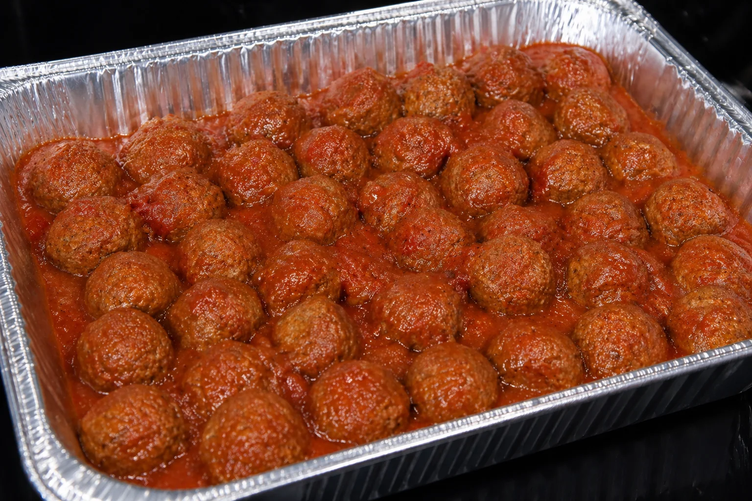 Italian meatballs simmered in marinara sauce