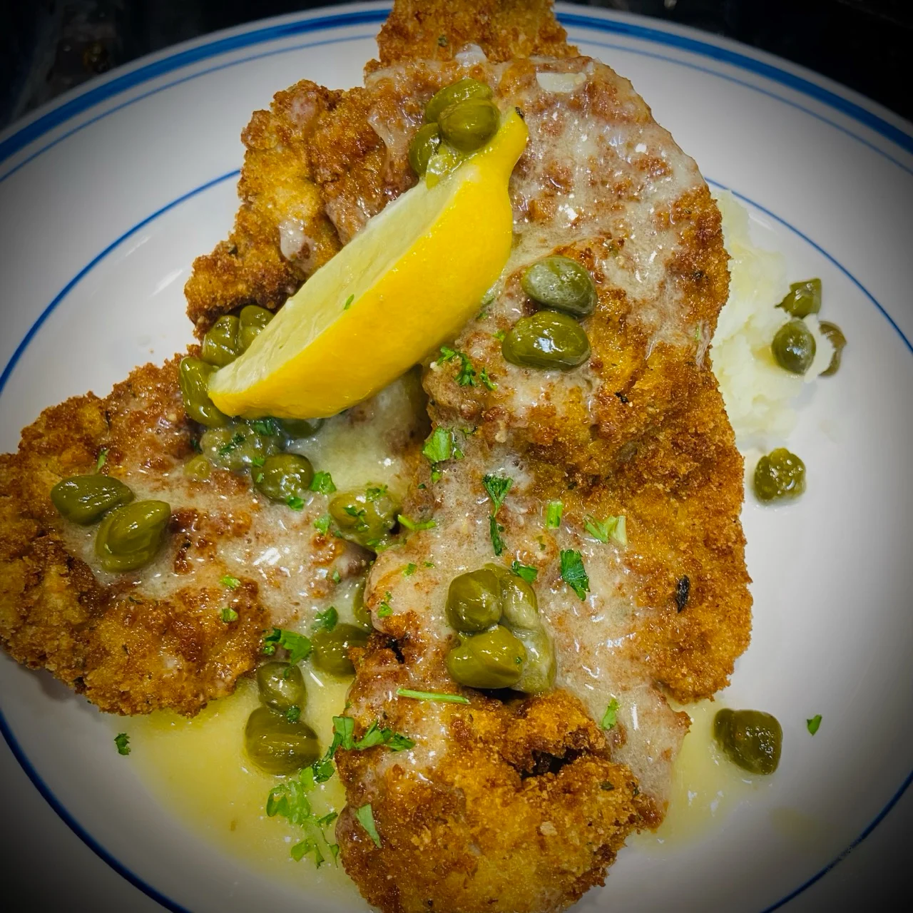 Crab Cakes on Roasted Corn Puree