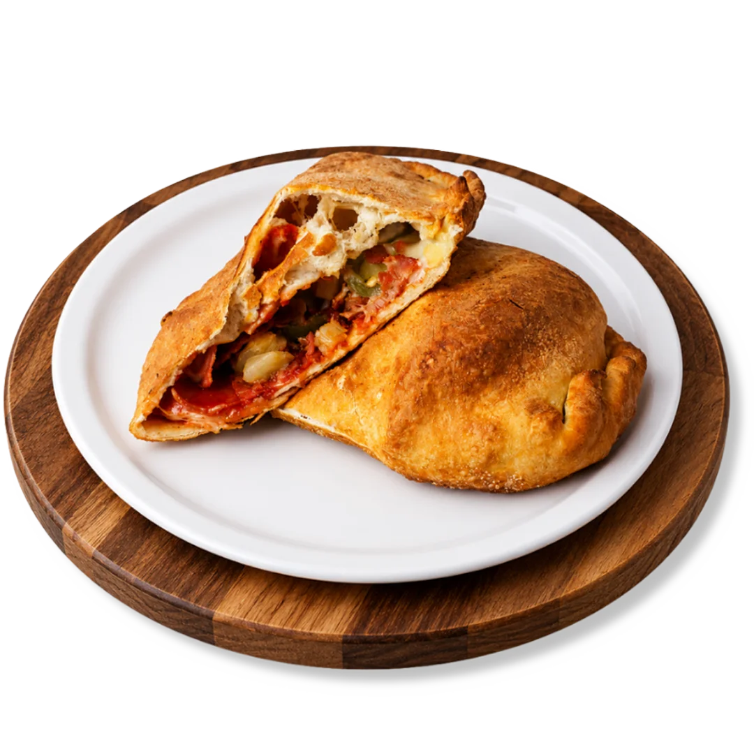 Delicious deep-dish pizza with melted cheese