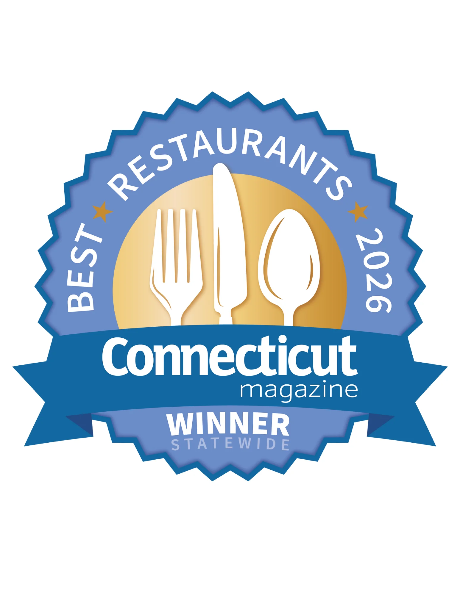 Connecticut Magazine Best Restaurants 2026 award badge