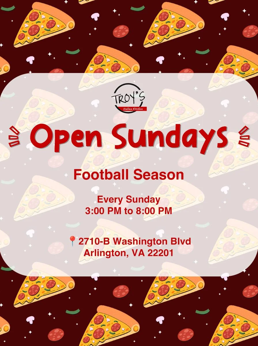 Notice of closure for Troy's Italian Kitchen on July 3rd and 4th