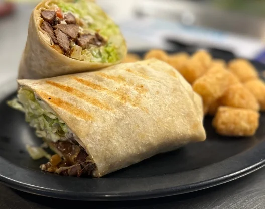Restoratiob brew worx Black & Bleu Steak Wrap