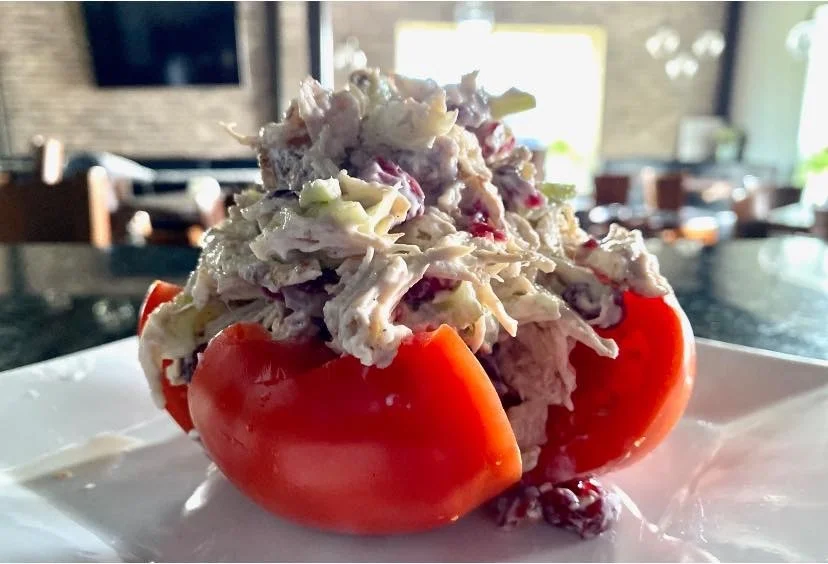 Chicken Salad Sandwich on Tomato
