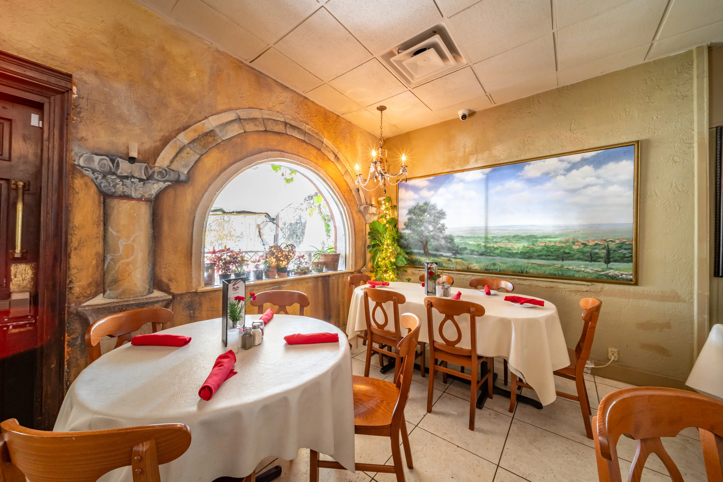 Charming restaurant interior with elegant decor and cozy ambiance