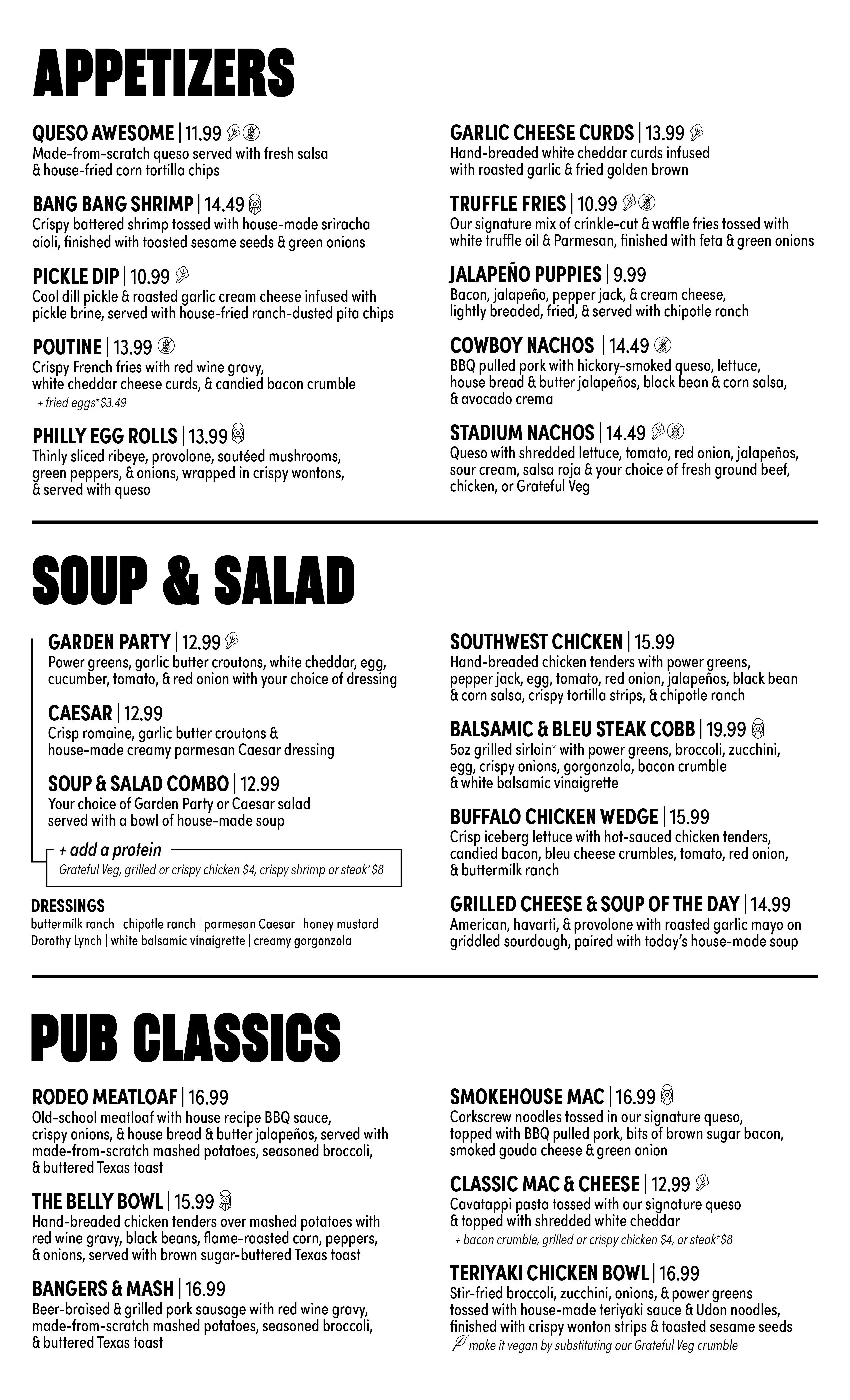 Explore the LeadBelly menu — stacked burgers, loaded fries, reimagined pub classics, and signature cocktails. Bold flavors served fresh in Lincoln’s Haymarket. 