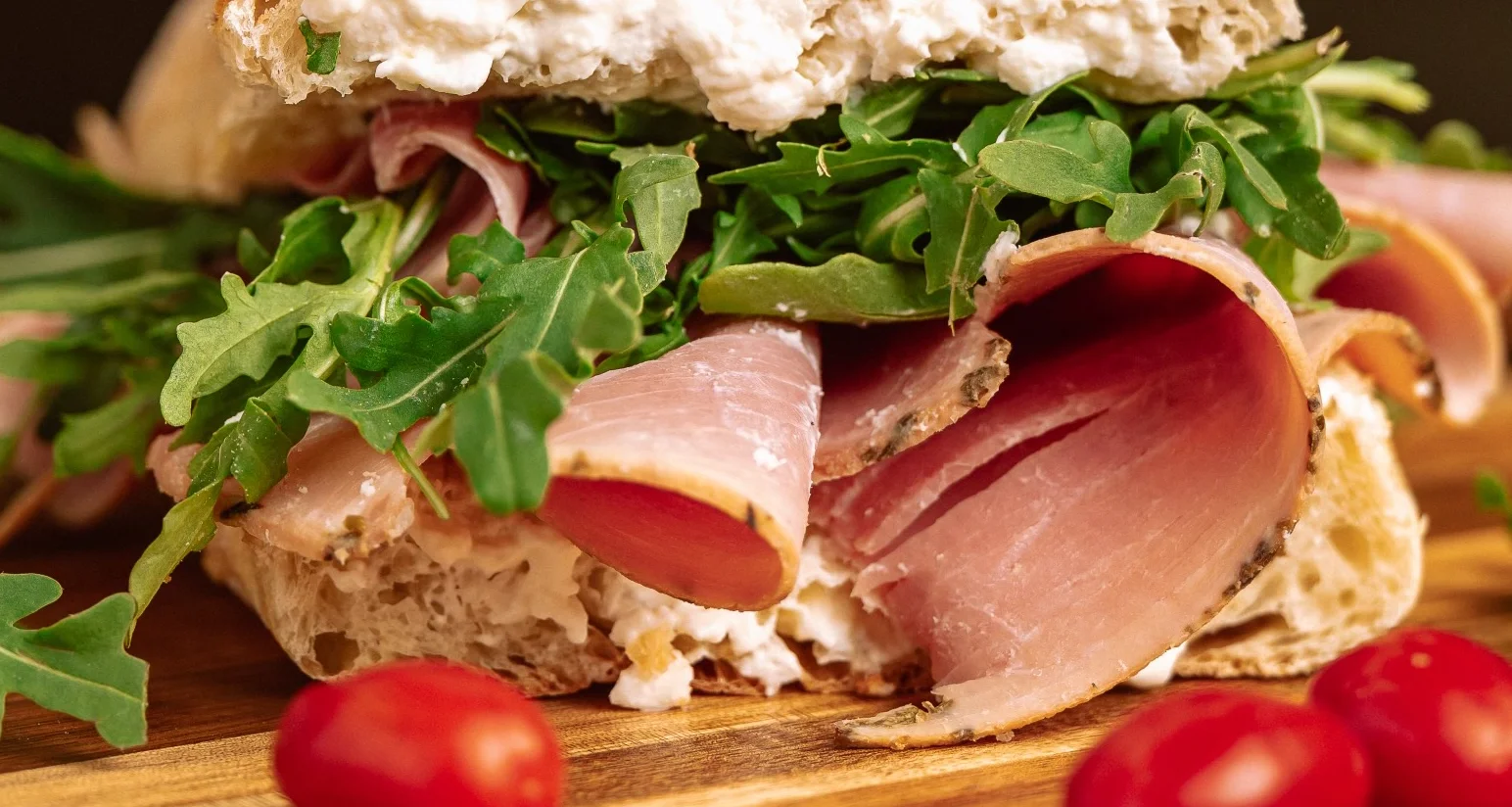 Sandwich on a table