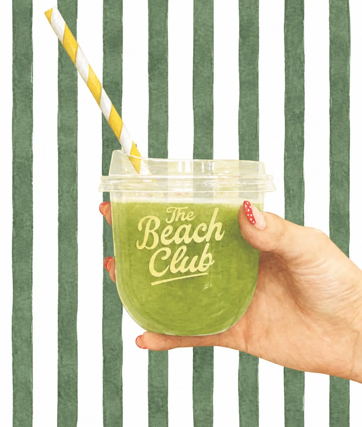 Refreshing green smoothie from The Beach Club