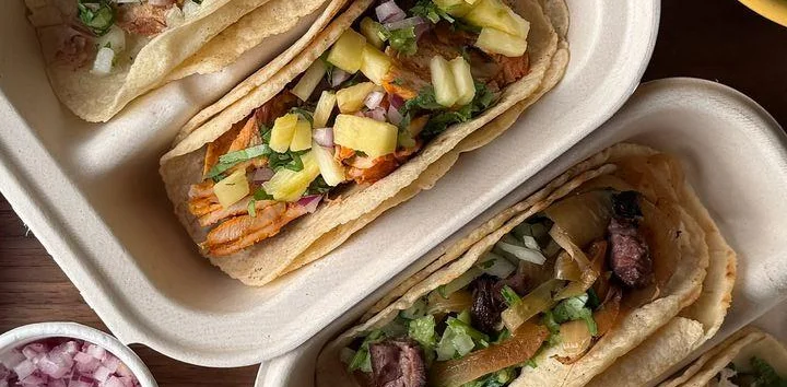 #5- 1 Taco & 1 arepa + soup, side, or drink
