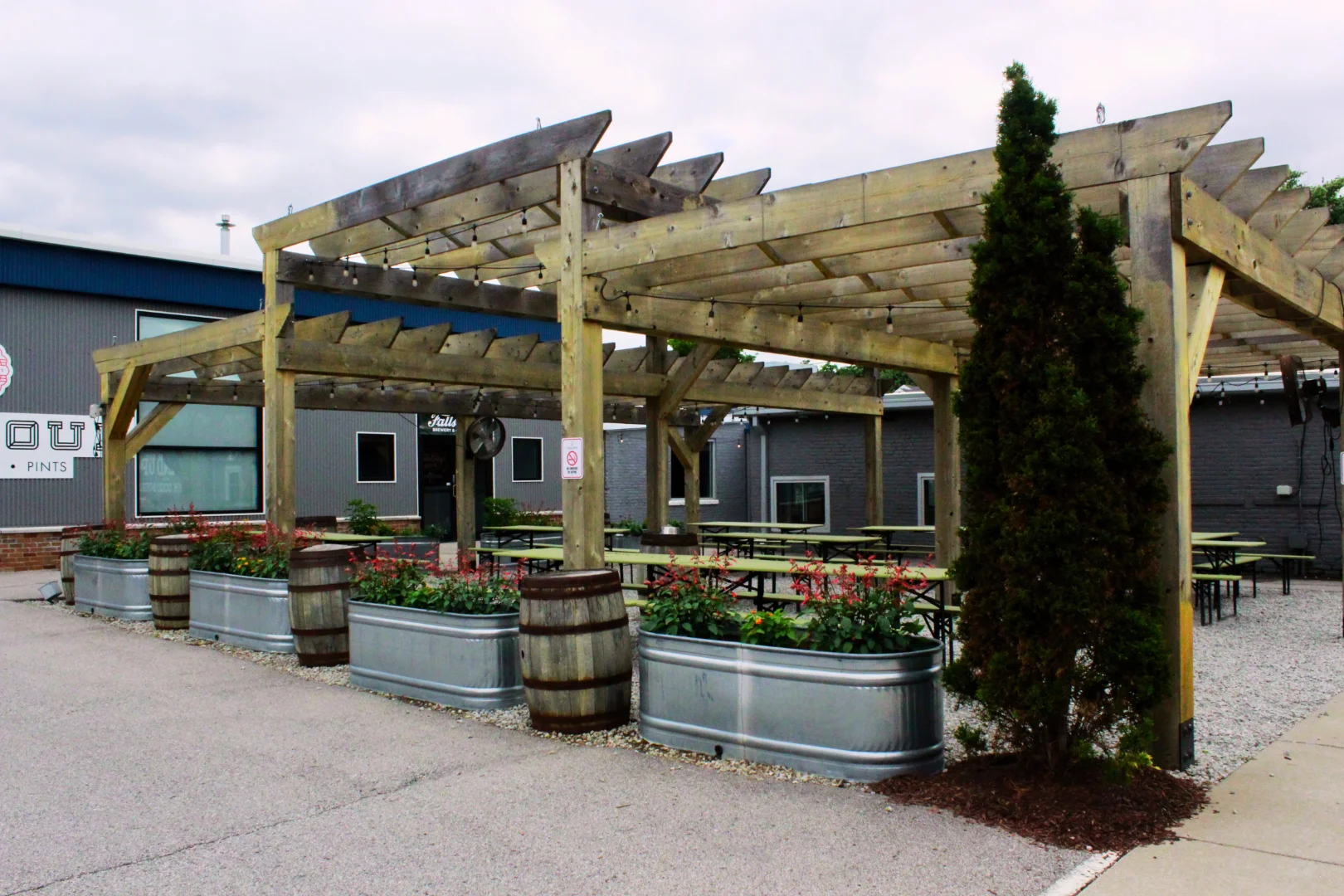 Outdoor Patio Space at Parlour x Falls City in Louisville, KY