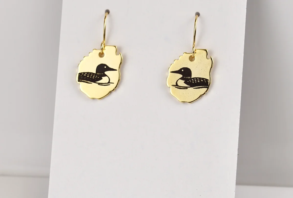 ADK Gold Loon Earrings