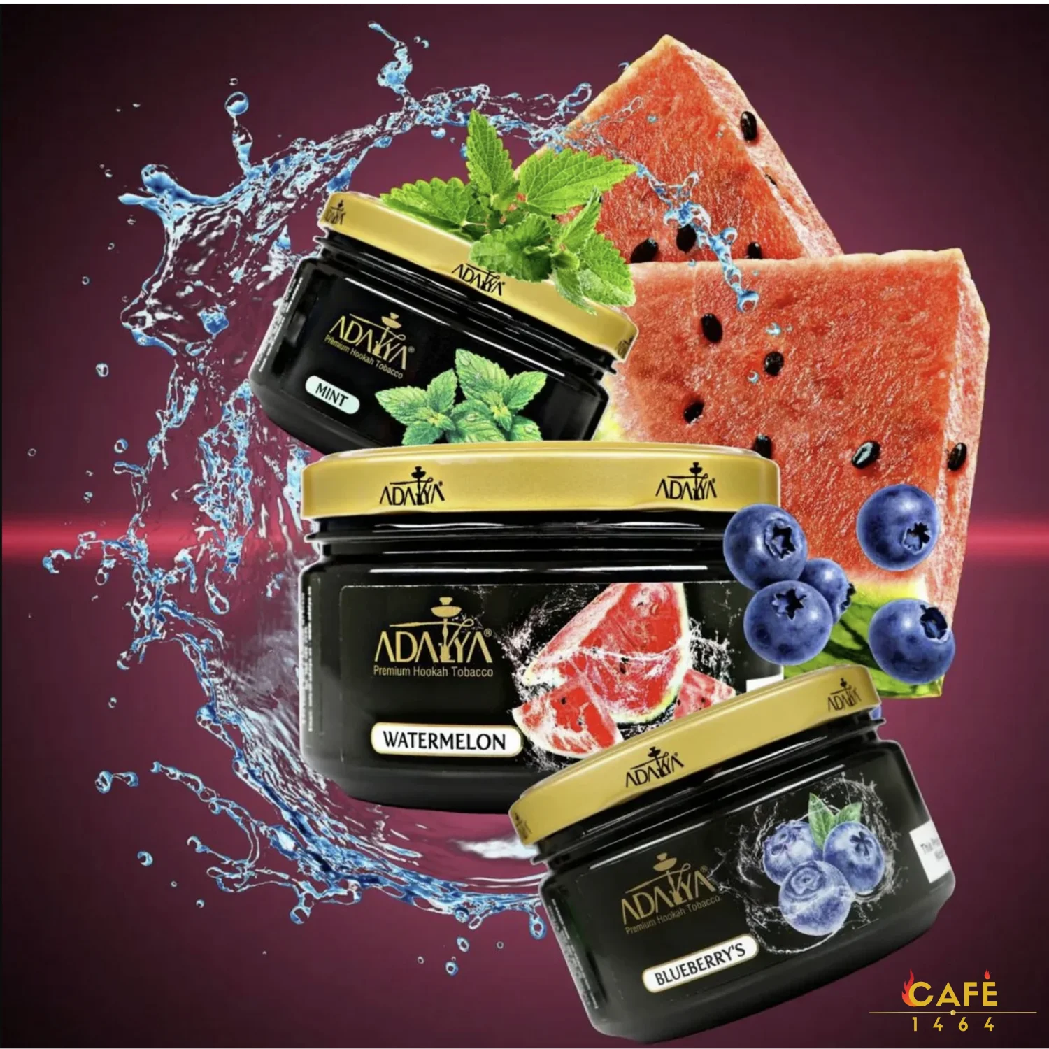 Adalya premium hookah tobacco flavors with watermelon and mint