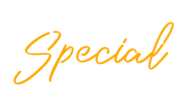Stylized restaurant logo with vibrant orange design