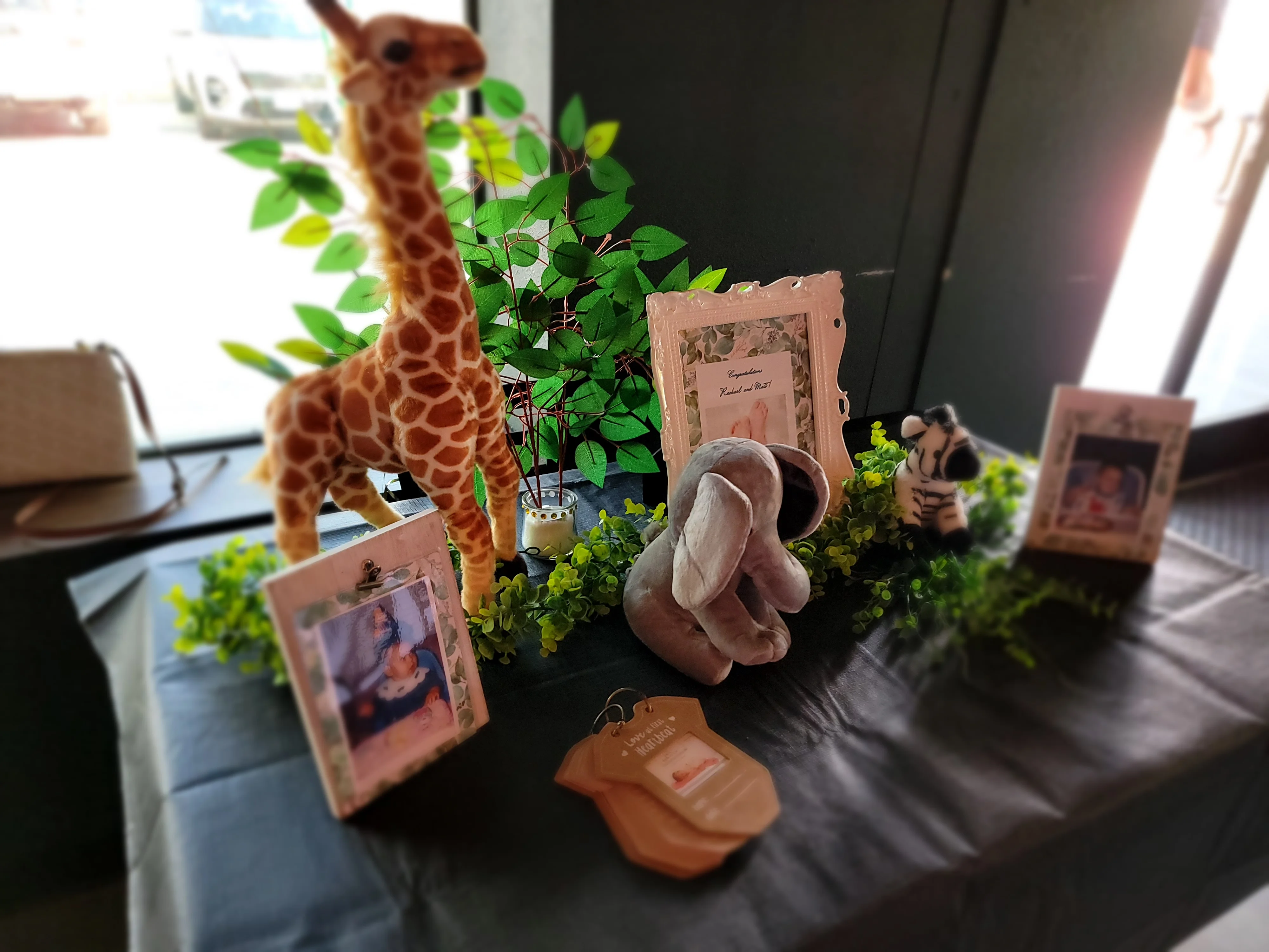 A table full of homey decorations