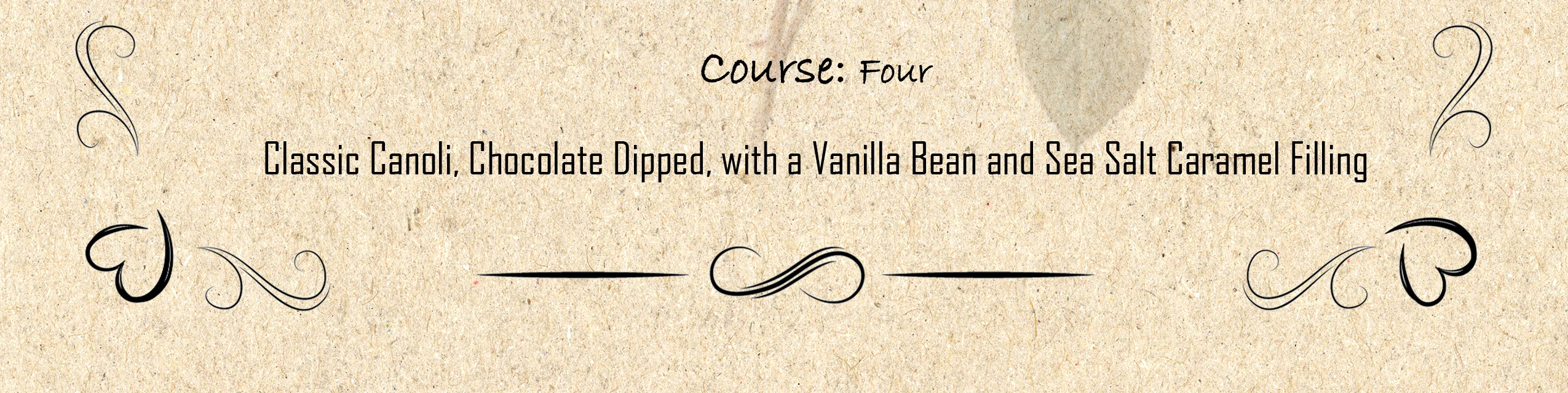 Valentine's Day multi-course menu with elegant floral design