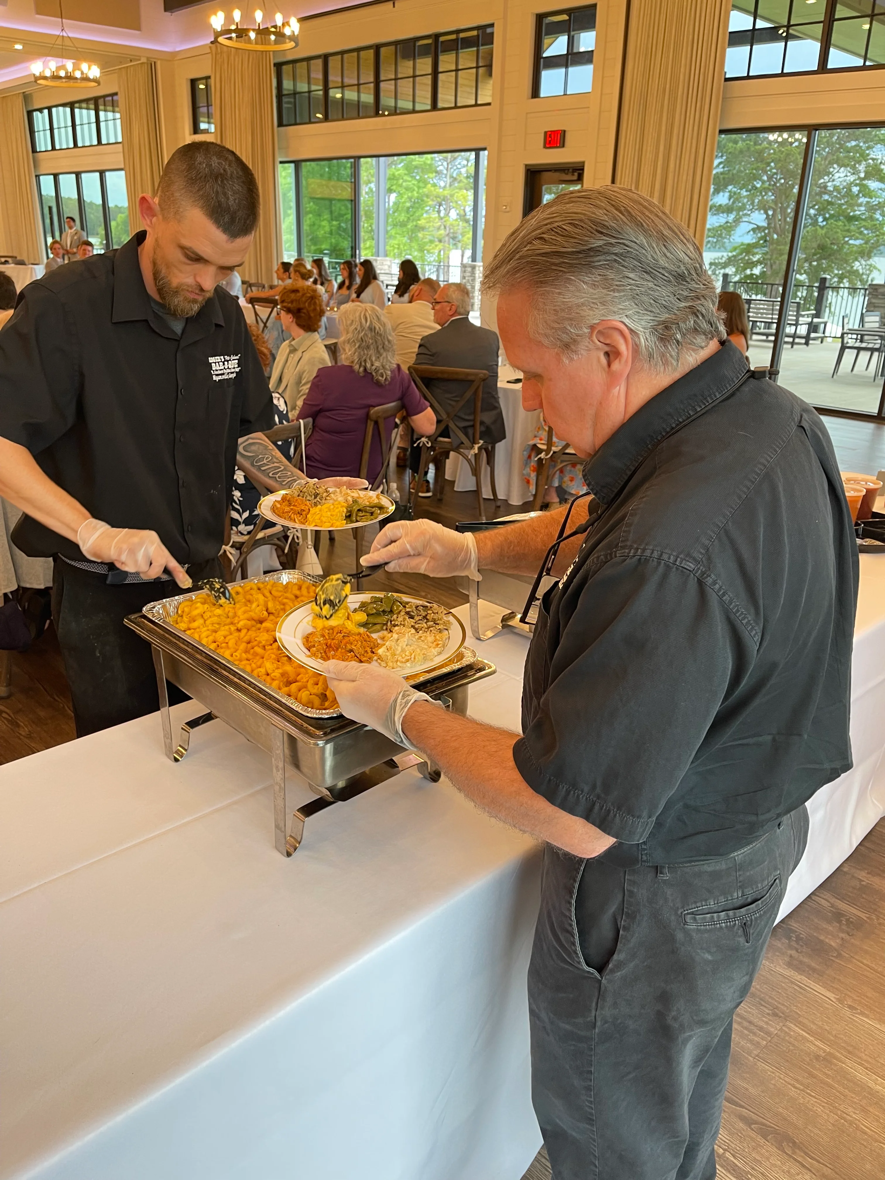 Buffet service with Southern-style mac and cheese