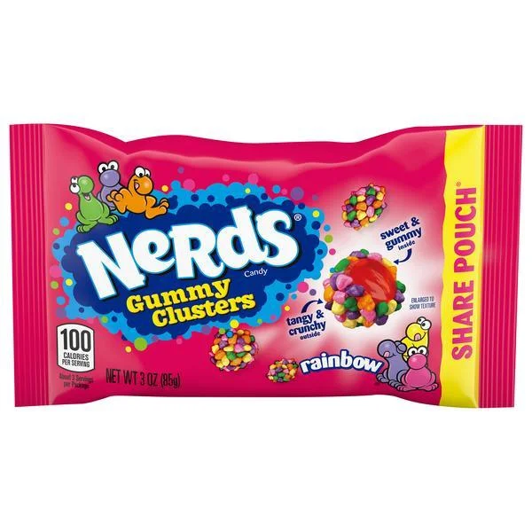 Nerds Gummy Clusters Rainbow Candy Share Pouch