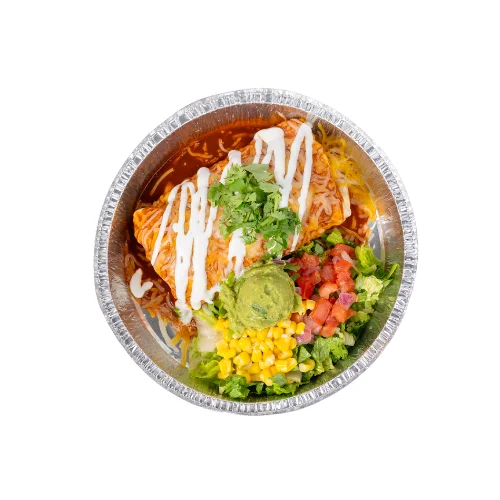 Enchilda style barbacoa burrito
