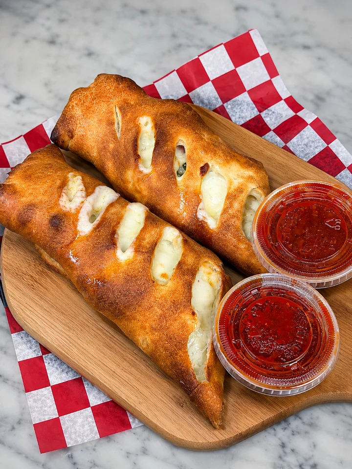 Pasquale’s golden-baked Stromboli with marinara dipping sauce