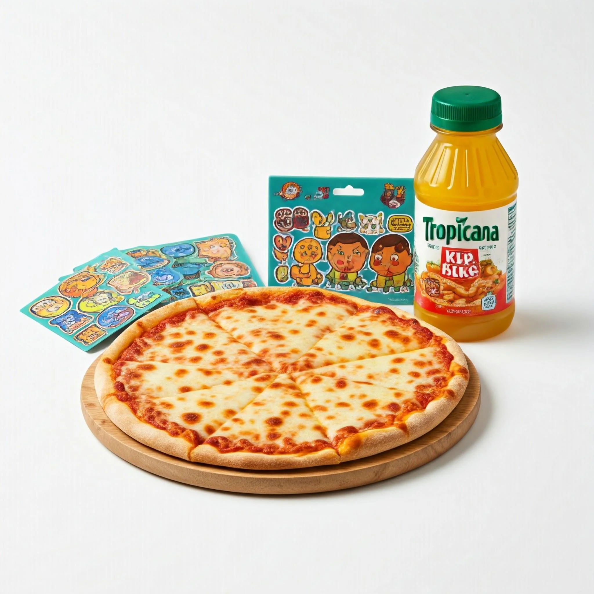 Kids Combo 1- cheese pizza, juice, sticker pack