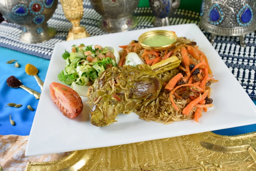 Qabli Palow with Lamb Shanks