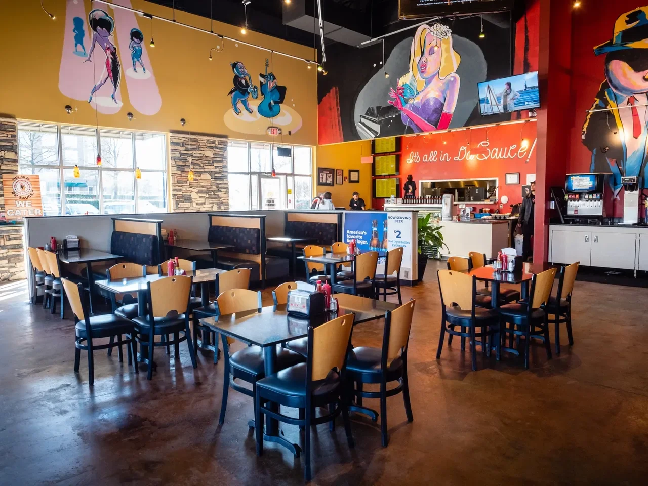 The inside of Bobbee O's BBQ